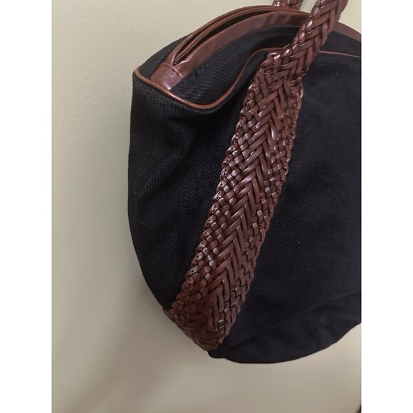 De Vecchi Hamilton Hodge Large Shoulder Bag Woven Leather Handles‎ Made In Italy - Picture 7 of 16